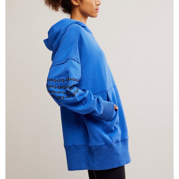 🆕 FP MOVEMENT At My Best Embroidered Hoodie / Stellar Blue - Picture 4 of 6